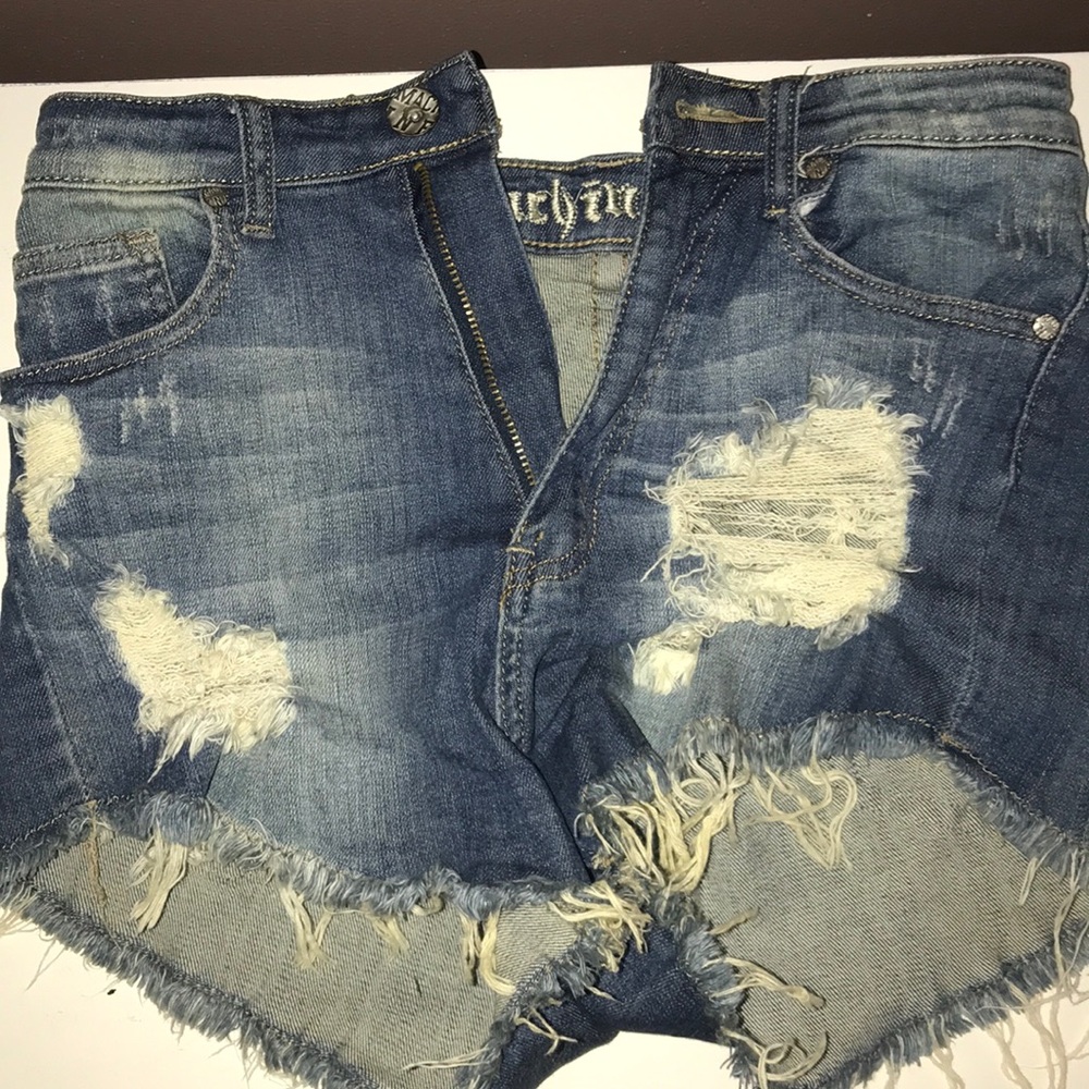 Machine jean shorts